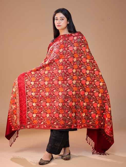 Women's Aari Wool Shawl